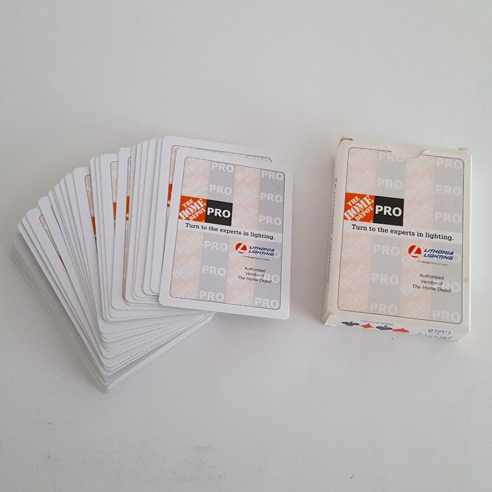 Home Depot Pro Lithonia Lighting Promotional Playing Cards